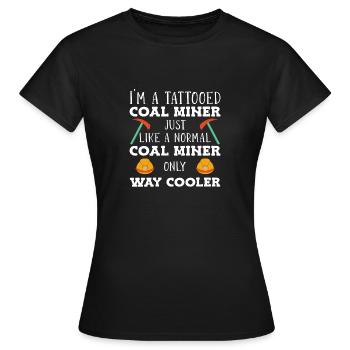 Mine Minenarbeiter - Frauen T-Shirt - Schwarz - Vorne - AI Model Female 172 dark (172cm)
