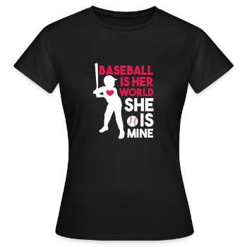 Baseballspieler Baseball - Frauen T-Shirt - Schwarz - Vorne - AI Model Female 172 dark (172cm)