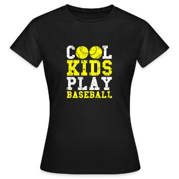 Baseballspieler Baseball - Frauen T-Shirt - Schwarz - Vorne - AI Model Female 172 dark (172cm)