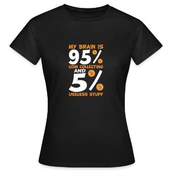 Les collectionneurs de pièces collectent des pièces - T-shirt Femme - noir - Devant - AI Model Female 172 dark (172cm)