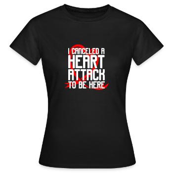 Heart attack survivor - Women's T-Shirt - black - Front - AI Model Female 172 dark (172cm)