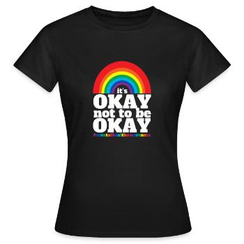 Santé mentale Mentale Gesundheit - T-shirt Femme - noir - Devant - AI Model Female 172 dark (172cm)