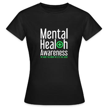 Santé mentale Mentale Gesundheit - T-shirt Femme - noir - Devant - AI Model Female 172 dark (172cm)