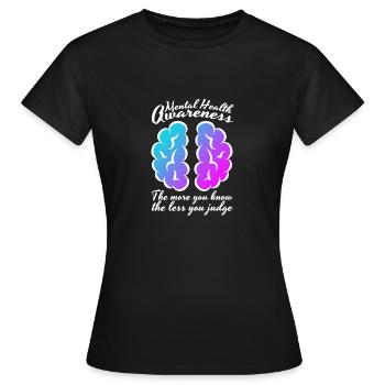 Santé mentale Mentale Gesundheit - T-shirt Femme - noir - Devant - AI Model Female 172 dark (172cm)