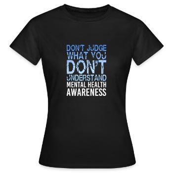 Santé mentale Mentale Gesundheit - T-shirt Femme - noir - Devant - AI Model Female 172 dark (172cm)