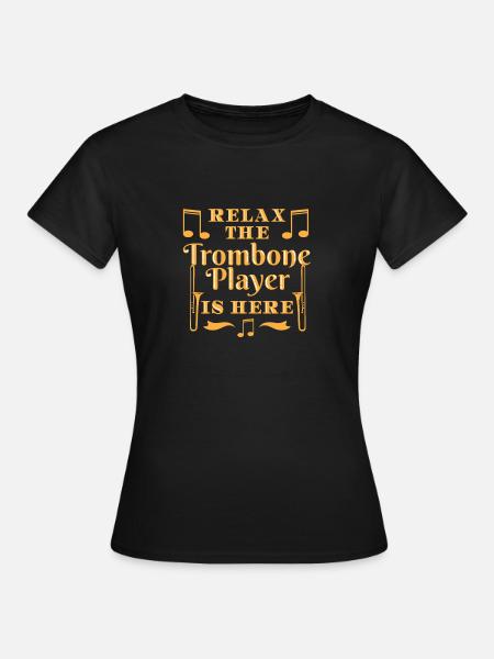 Posaune Posaunist - Frauen T-Shirt - Schwarz