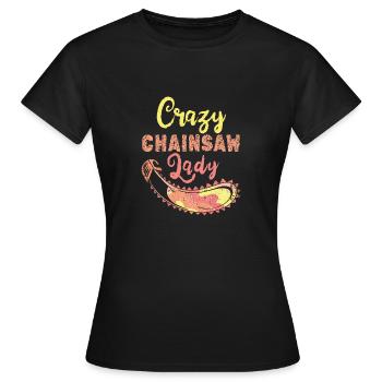 Bûcheron Bûcheron Tronçonneuse - T-shirt Femme - noir - Devant - AI Model Female 172 dark (172cm)