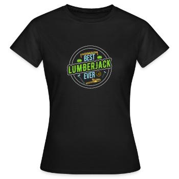Bûcheron Bûcheron Tronçonneuse - T-shirt Femme - noir - Devant - AI Model Female 172 dark (172cm)