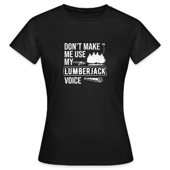 Bûcheron Bûcheron Tronçonneuse - T-shirt Femme - noir - Devant - AI Model Female 172 dark (172cm)