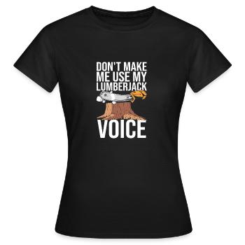 Bûcheron Bûcheron Tronçonneuse - T-shirt Femme - noir - Devant - AI Model Female 172 dark (172cm)