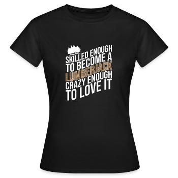 Bûcheron Bûcheron Tronçonneuse - T-shirt Femme - noir - Devant - AI Model Female 172 dark (172cm)