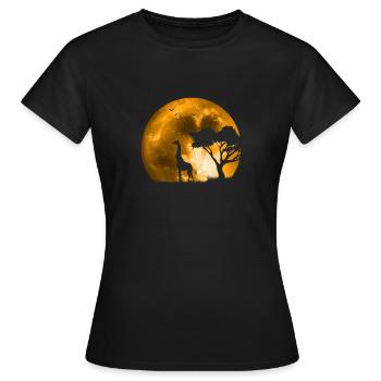 Girafe au clair de lune - T-shirt Femme - noir - Devant - AI Model Female 172 dark (172cm)