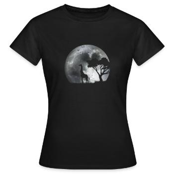 Girafe au clair de lune - T-shirt Femme - noir - Devant - AI Model Female 172 dark (172cm)