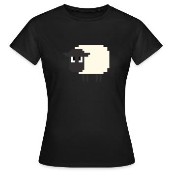8 bit sheep - Women's T-Shirt - black - Front - AI Model Female 172 dark (172cm)