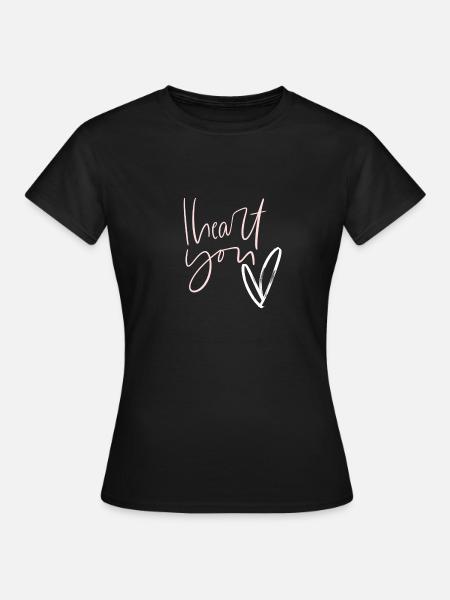 Ich liebe dich - Frauen T-Shirt - Schwarz