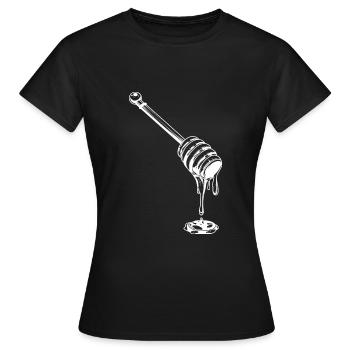 honey honey spoon beekeeper - Women's T-Shirt - black - Front - AI Model Female 172 dark (172cm)