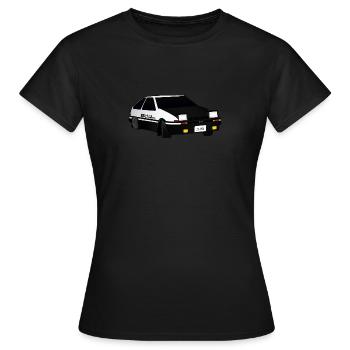 Initial D Dérive Akina - T-shirt Femme - noir - Devant - AI Model Female 172 dark (172cm)