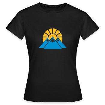 Gebirge - Frauen T-Shirt - Schwarz - Vorne - AI Model Female 172 dark (172cm)