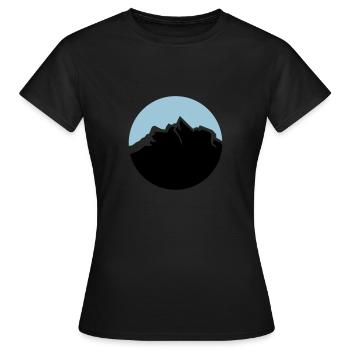 gebirge - Frauen T-Shirt - Schwarz - Vorne - AI Model Female 172 dark (172cm)