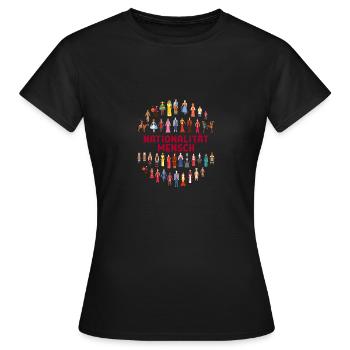 Nationalität mensch Rassismus Menschenrechte - Frauen T-Shirt - Schwarz - Vorne - AI Model Female 172 dark (172cm)