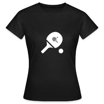 table tennis - Women's T-Shirt - black - Front - AI Model Female 172 dark (172cm)