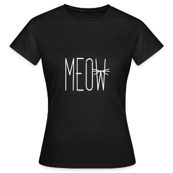 Katzen Miau Katzenfreund Main Coon Perser Geschenk - Frauen T-Shirt - Schwarz - Vorne - AI Model Female 172 dark (172cm)