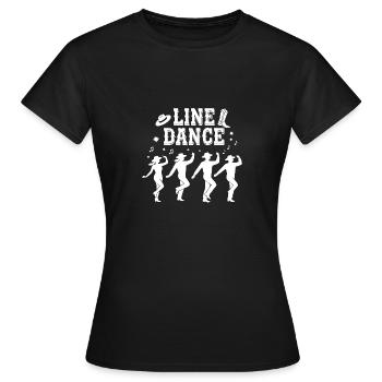 La danse en ligne : mon hobby - ma passion - mon truc - T-shirt Femme - noir - Devant - AI Model Female 172 dark (172cm)