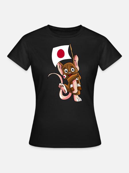 Japan Fan Muis - Vrouwen T-shirt - zwart