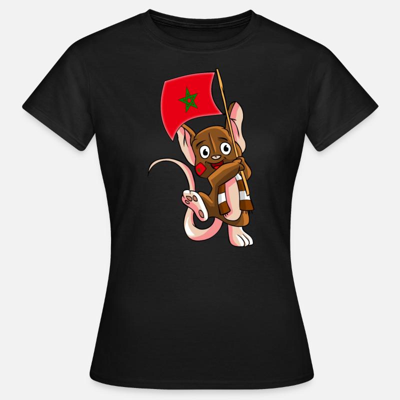 Morocco Fan Mouse - Women's T-Shirt - black