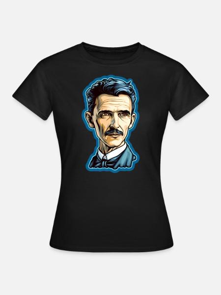 Nikola Tesla - Frauen T-Shirt - Schwarz