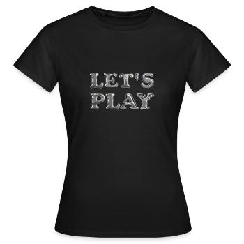 Laissez-nous jouer & érotisme & arts martiaux & sports - T-shirt Femme - noir - Devant - AI Model Female 172 dark (172cm)