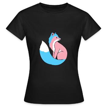 Fierté trans Fox Fierté transgenre - T-shirt Femme - noir - Devant - AI Model Female 172 dark (172cm)