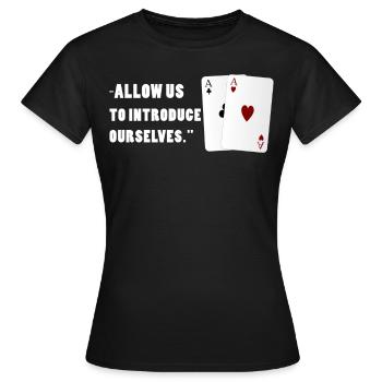 Poker Aces Texas Hold'em - T-shirt Femme - noir - Devant - AI Model Female 172 dark (172cm)
