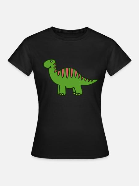 Brontosaurus-dinosauruslahja - Naisten t-paita - musta