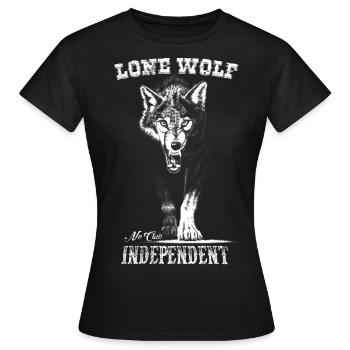 Lone Wolf No Club - Women's T-Shirt - black - Front - AI Model Female 172 dark (172cm)