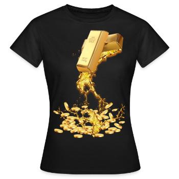 Melting Gold - T-shirt Femme - noir - Devant - AI Model Female 172 dark (172cm)
