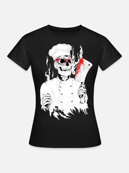 Chef tueur avec des lunettes rouges killer chef - T-shirt Femme - noir