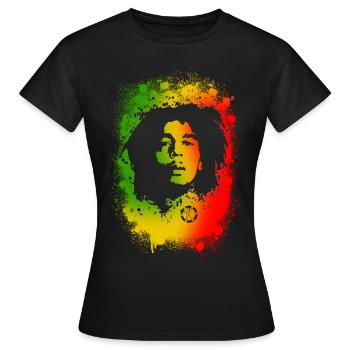 Ondoyance - Pochoir rasta - T-shirt Femme - noir - Devant - AI Model Female 172 dark (172cm)