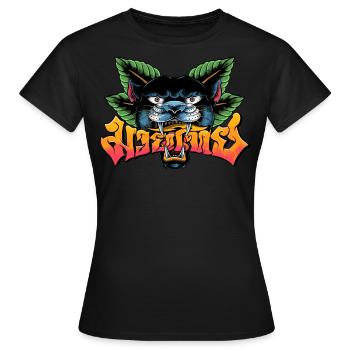 Muay Thai Boxing Panther - Frauen T-Shirt - Schwarz - Vorne - AI Model Female 172 dark (172cm)