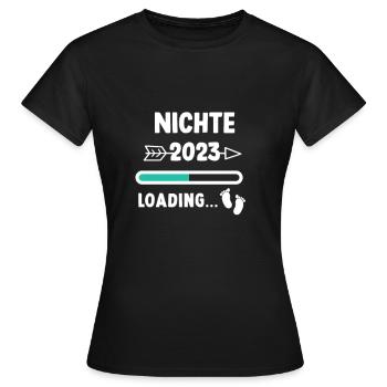 I will be niece 2023 / Expectant aunt 2023 - Women's T-Shirt - black - Front - AI Model Female 172 dark (172cm)