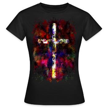 Christianity Religion Harmony Peace Peace - Women's T-Shirt - black - Front - AI Model Female 172 dark (172cm)