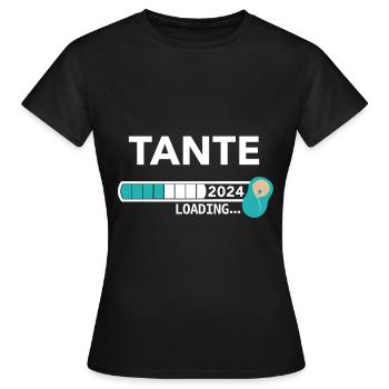 Ich werde Tante 2024 / Werdende Tante 2024 - Frauen T-Shirt - Schwarz - Vorne - AI Model Female 172 dark (172cm)