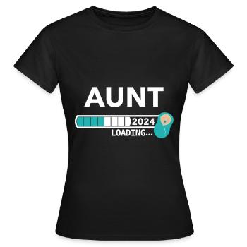 Aunt Loading - Frauen T-Shirt - Schwarz - Vorne - AI Model Female 172 dark (172cm)