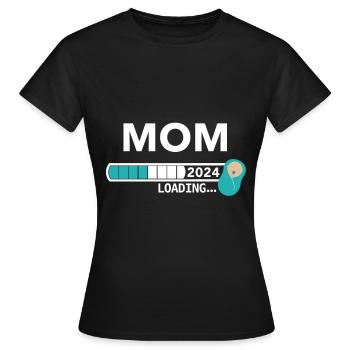 Mama 2024 loading... / Mama 2024 - Frauen T-Shirt - Schwarz - Vorne - AI Model Female 172 dark (172cm)
