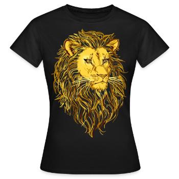 Tête de lion - T-shirt Femme - noir - Devant - AI Model Female 172 dark (172cm)