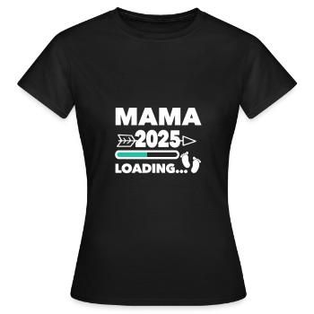 Maman 2025 - T-shirt Femme - noir - Devant - AI Model Female 172 dark (172cm)