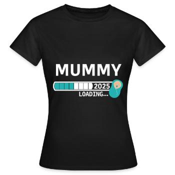 Maman 2025 chargement... / Maman 2025 - T-shirt Femme - noir - Devant - AI Model Female 172 dark (172cm)