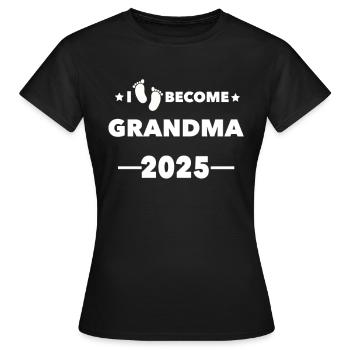 Je deviens grand-mère 2025 - T-shirt Femme - noir - Devant - AI Model Female 172 dark (172cm)