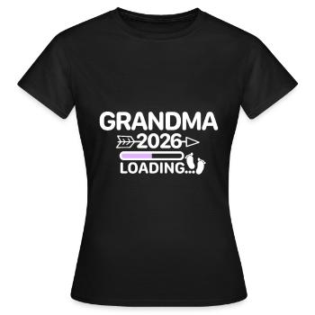 Grand-mère 2026 Pieds de Bébé - T-shirt Femme - noir - Devant - AI Model Female 172 dark (172cm)