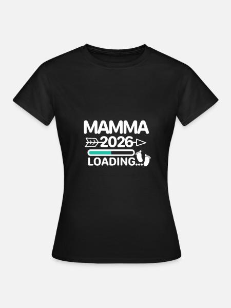 Mamma 2026 norwegisch - Dame-T-shirt - sort